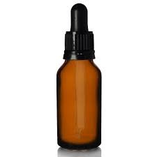 Dropper Bottles, Amber, Black Pipette Lids view 2