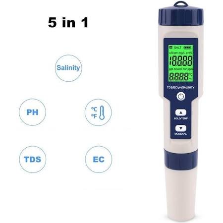 pH/TDS/EC/Salinity/Temperature Meter view 2