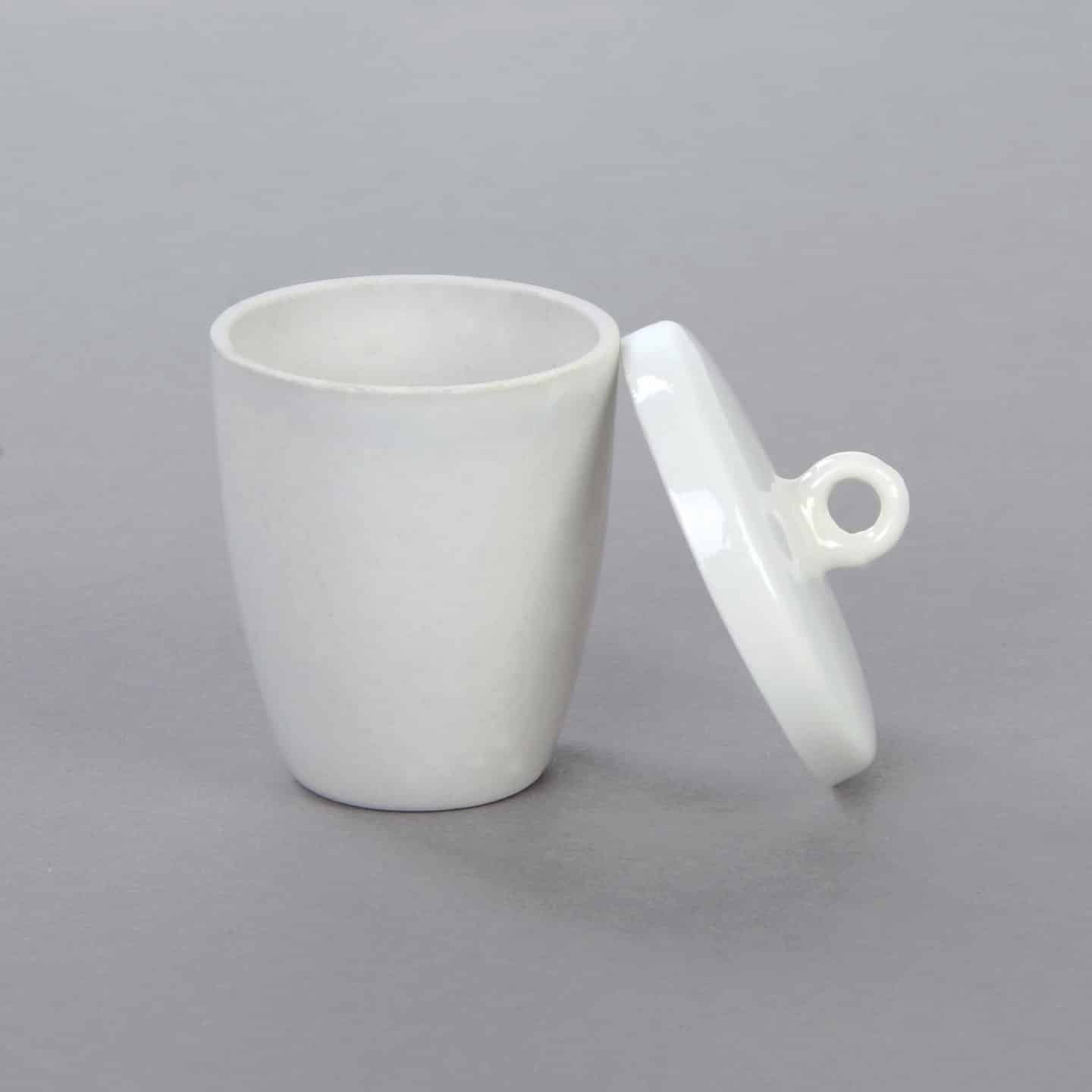 Porcelain crucible, Tall form with Lid