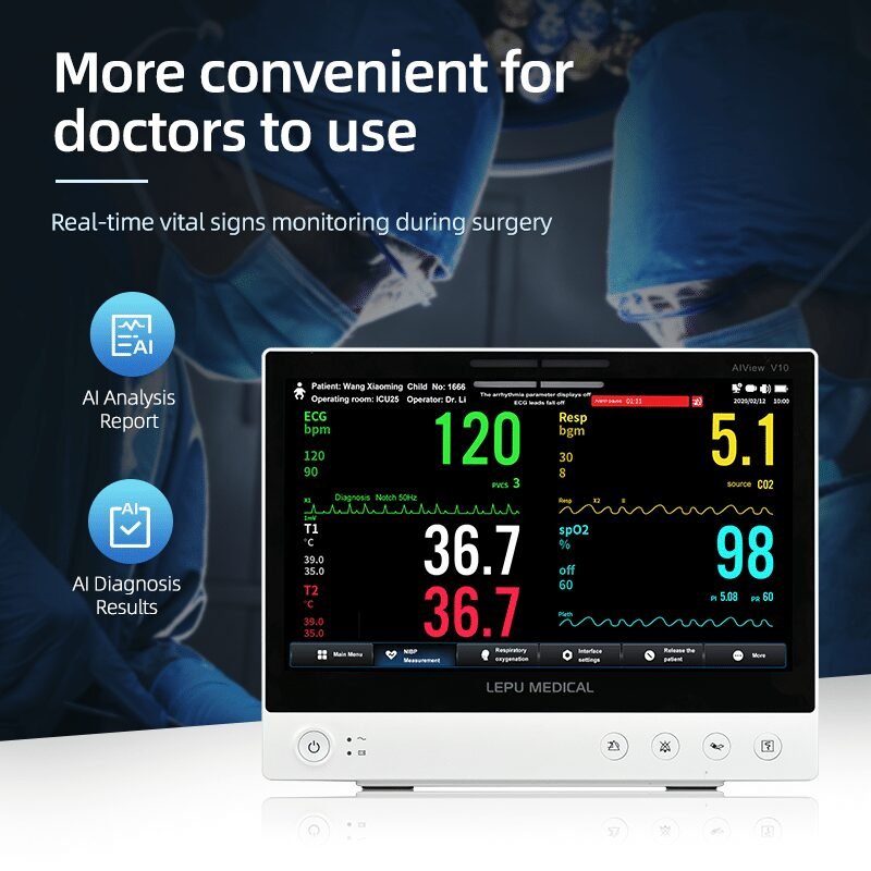 Medical Portable Patient Monitor With Trolley view 3