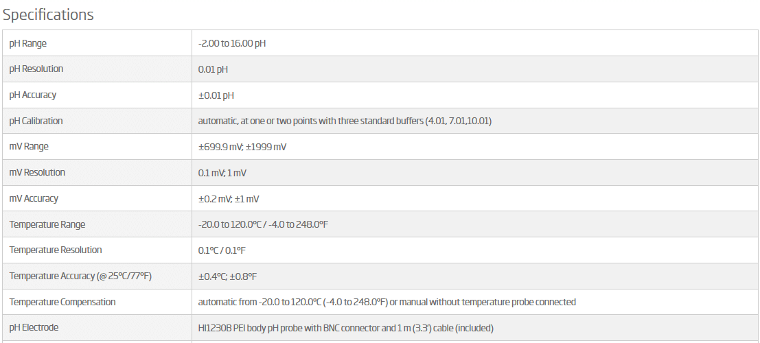 Portable pH/mV Meter: HI8424 view 2